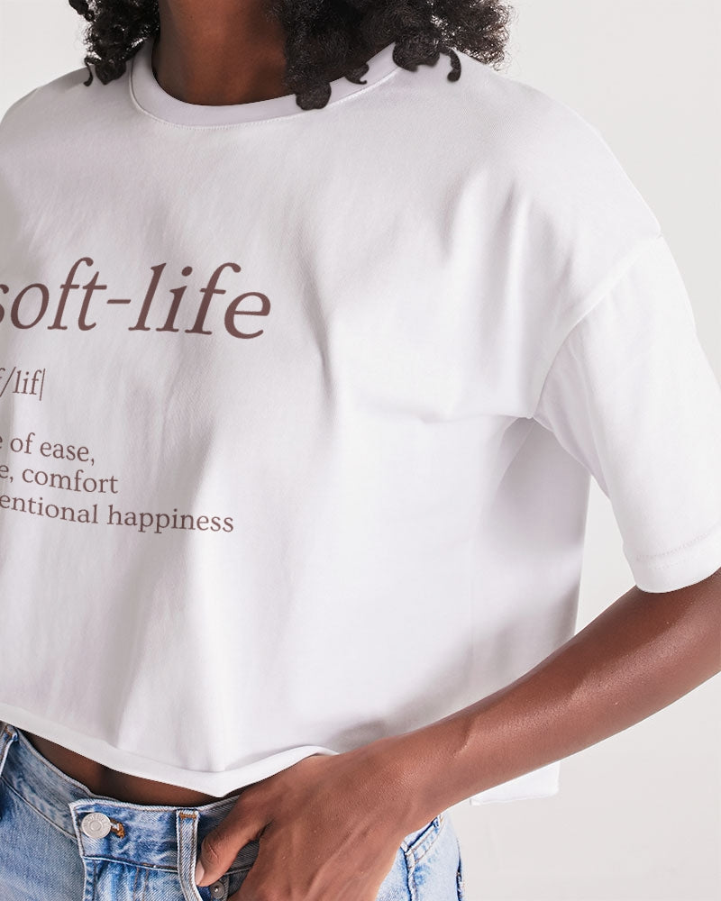 Soft Life Women's Lounge Cropped Tee