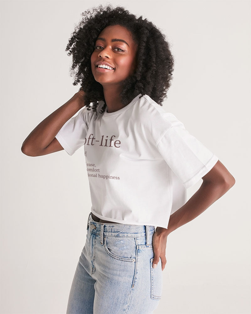 Soft Life Women's Lounge Cropped Tee