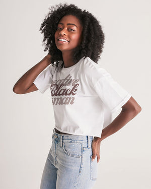 Creative Black Woman Women's Lounge Cropped Tee